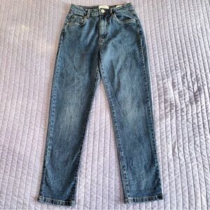 Cotton On Stretch Mom Jeans in Blue